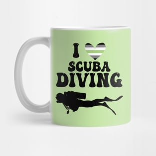 I Heart Scuba Diving (Agender Flag) Mug